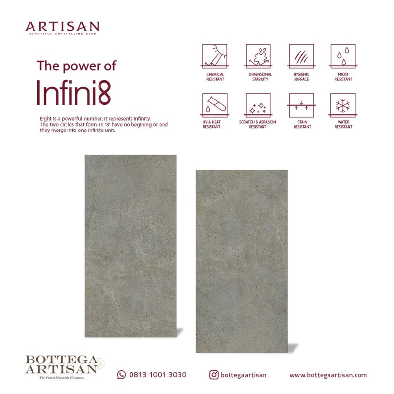 Granit Lamina Slab Artisan Cemento Flakes Mute 120X240