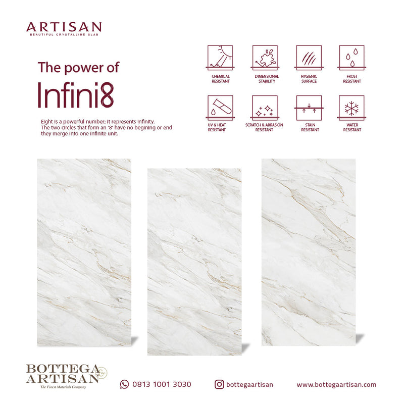 Granit Lamina Slab Artisan Calacatta Borghini Lustrous 240X120 cm