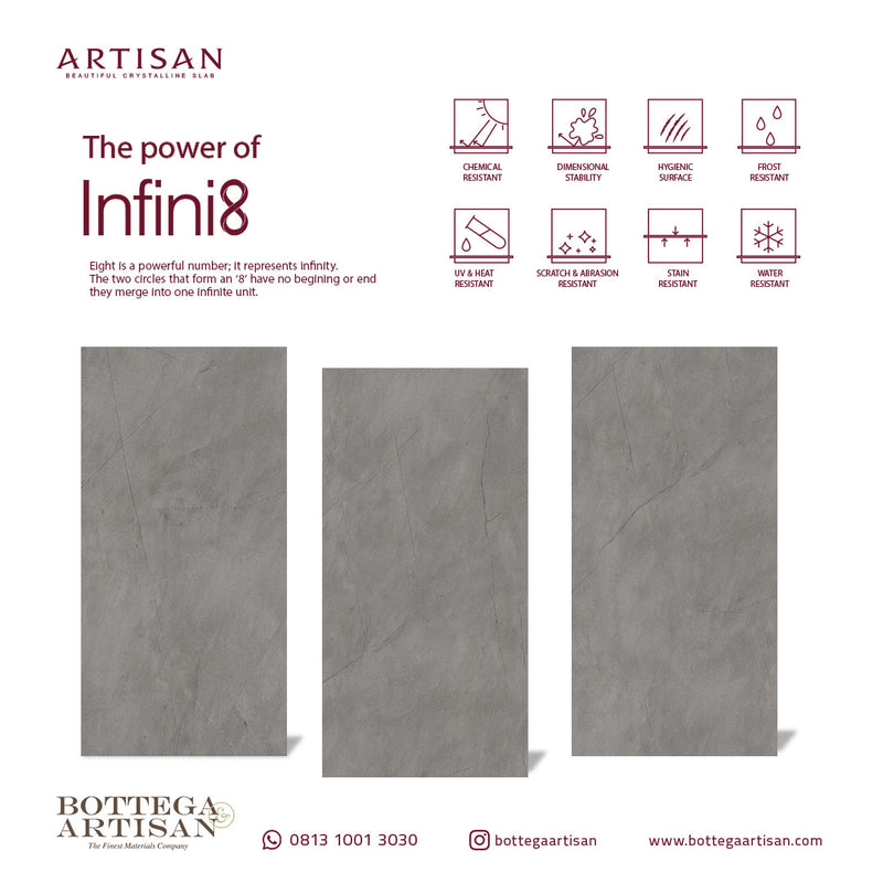 Granit Lamina Slab Artisan Pulpis Grey Lustrous 120x240