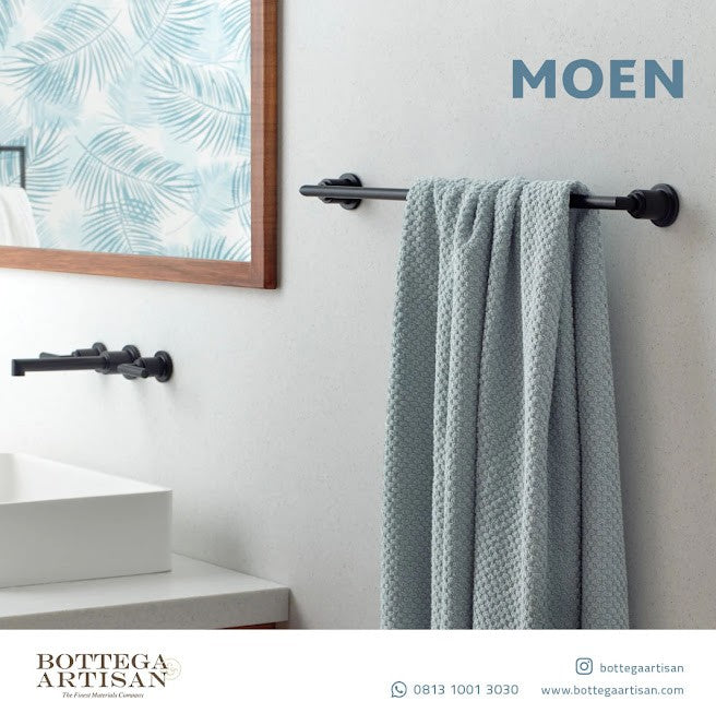 Bath Accessories MOEN Arris 24" Towel Bar Matte Black