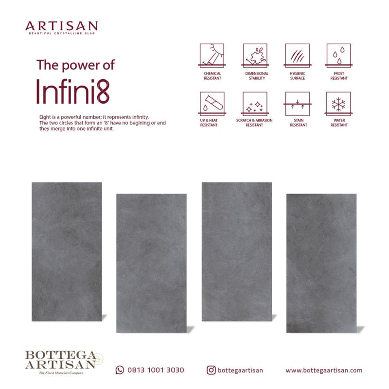 Granit Lamina Slab Artisan Ardesia Antracite Mute 120X240