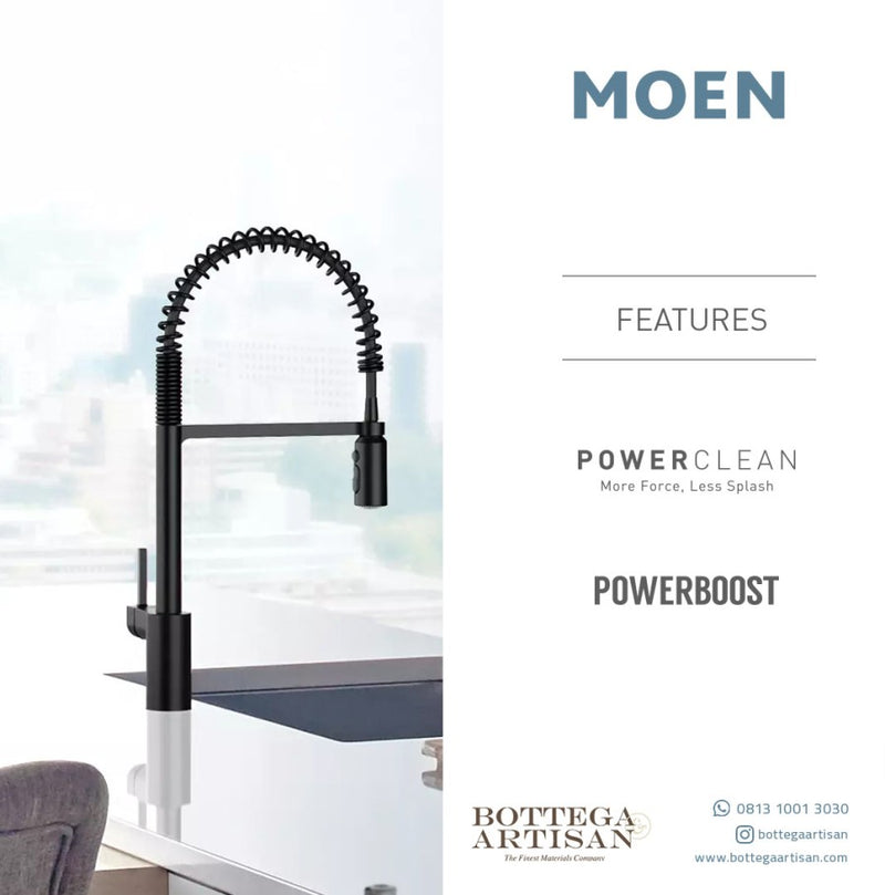 Align Matte Black One-Handle High Arc Pulldown Kitchen Faucet 5923BL