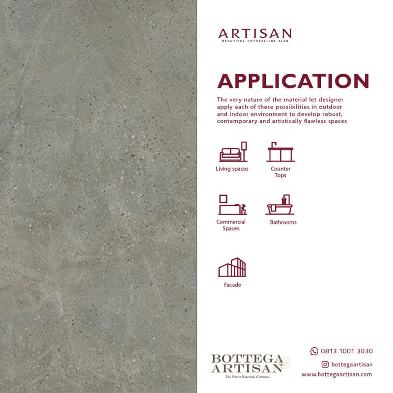 Granit Lamina Slab Artisan Cemento Flakes Mute 120X240