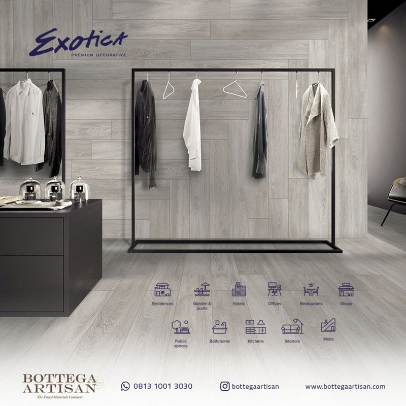 Exotica Granit Tiles Rover Gris Matt 20X120