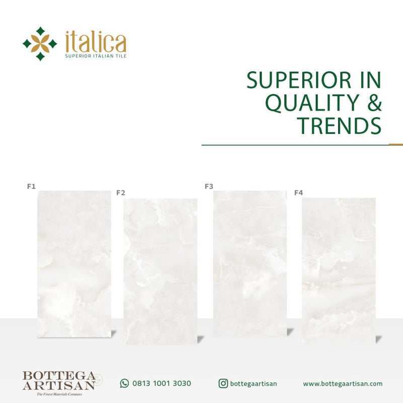 Italica Granit Tiles Onyx Bianco Glossy 60X120
