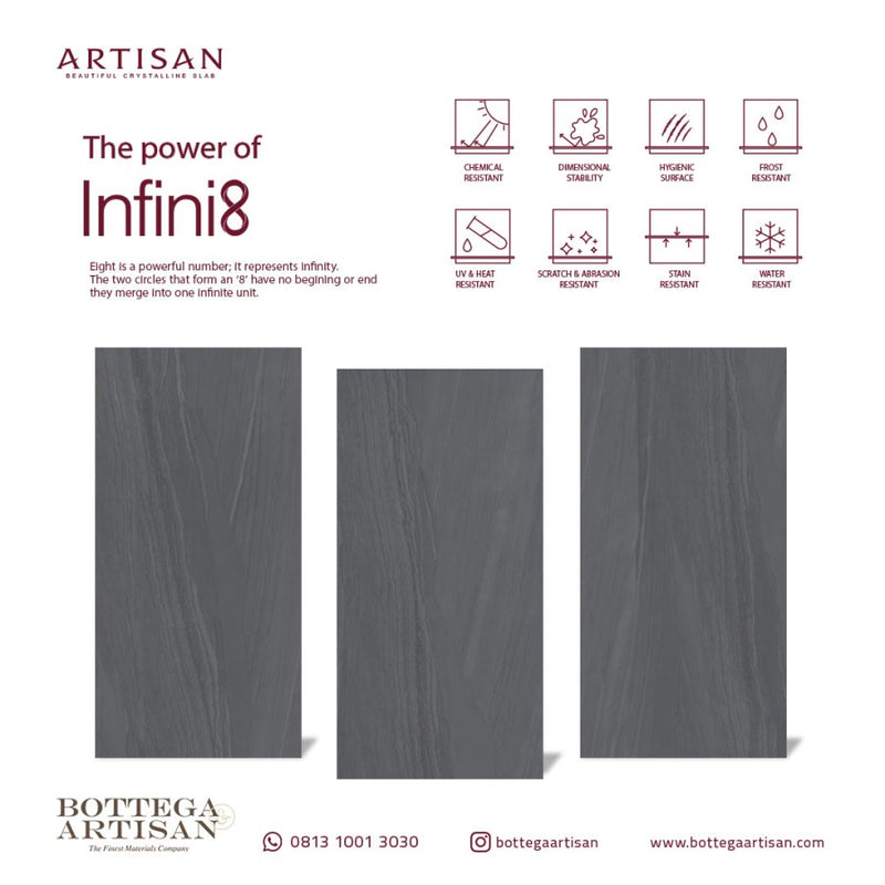 Granit Lamina Slab Artisan Mountain Antracite Mute 120X240