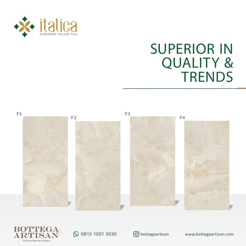 Italica Granitee Tile Onyx Pearl Glossy 120x60