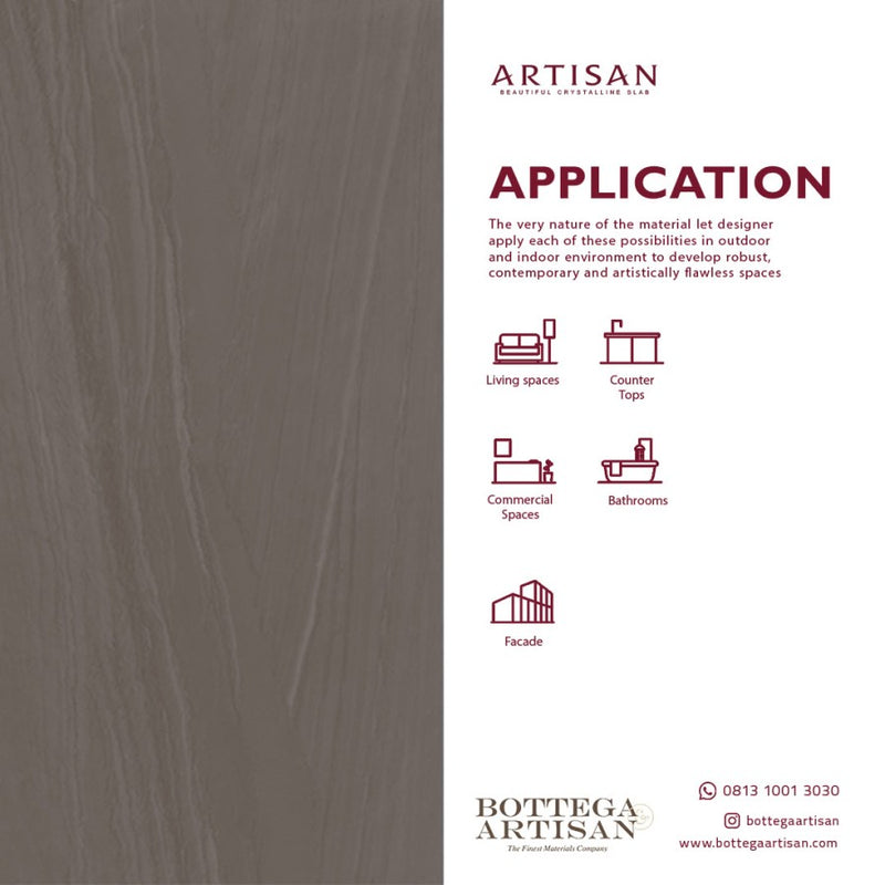 Granit Lamina Slab Artisan Mountain Tortora Mute 120X240