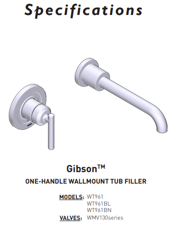 MOEN Gibson Brushed Nickel One-Handle Non Diverter Tub Filler WT961BN