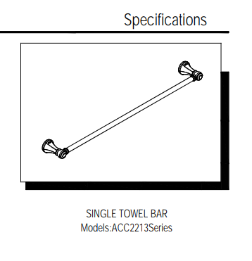 Moen ACC2213BN single towel bar(50cm/BN)