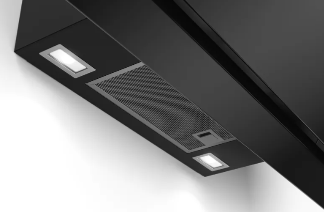 BOSCH DWK98JM60 Series 6 Wall-mounted cooker hood 90 cm clear glass black printed