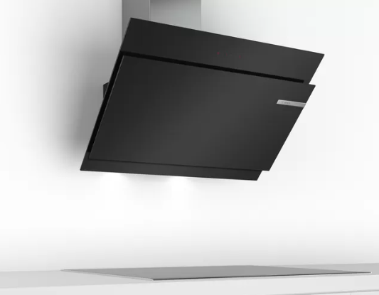 BOSCH DWK98JM60 Series 6 Wall-mounted cooker hood 90 cm clear glass black printed