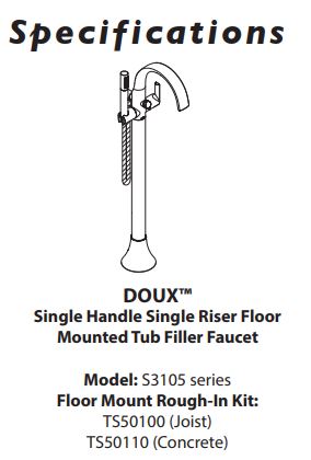 One-Handle Tub Filler Including Handheld Shower MOEN Doux Matte Black S3105BL