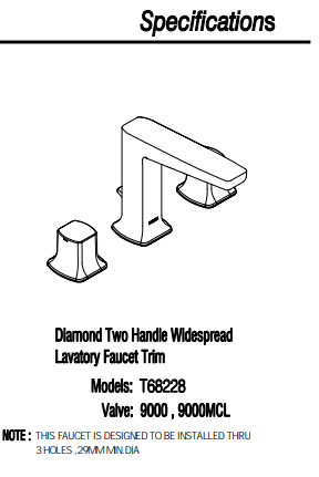 Diamond Chrome Two-Handle Bathroom Faucet GNT68228