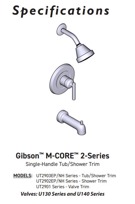 Shower MOEN Gibson Brushed Nickel Posi-Temp® Eco-Performance UT2902EPBN