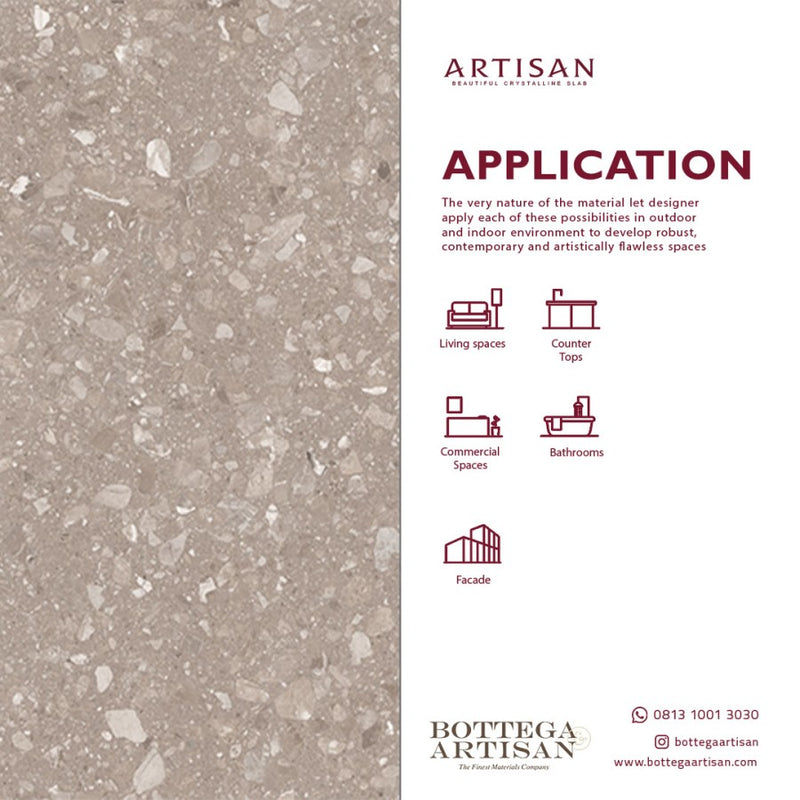Granit Lamina Slab Artisan Terra Flakes Mute 120X240