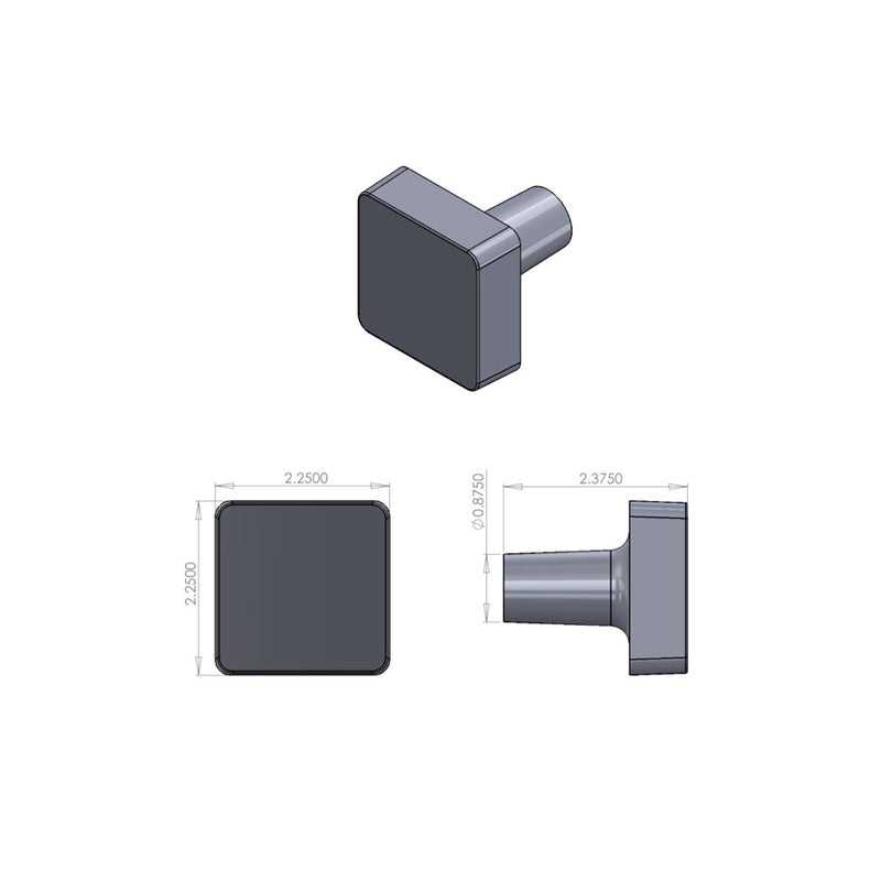 Sun Valley Bronze Square Door Knob | K-225