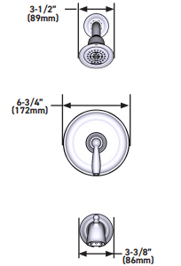 Shower Only Moen Brantford Oil Rubbed Bronze M-CORE 2-Series UT2152EPORB
