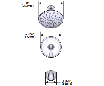 Tub/Shower MOEN Brantford Oil Rubbed Bronze M-CORE 2-Series RS UT2253EPORB