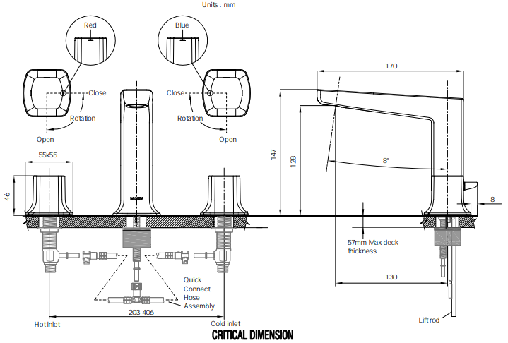 Diamond Chrome Two-Handle Bathroom Faucet GNT68228