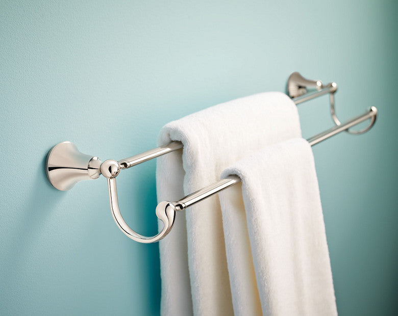 Bath Accessories Wynford Polished Nickel 24" Double Towel Bar YB5222NL