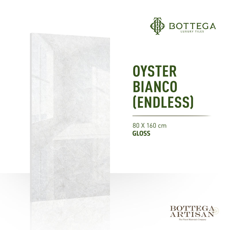 Bottega Oyster Bianco - Endless Glossy 80X160