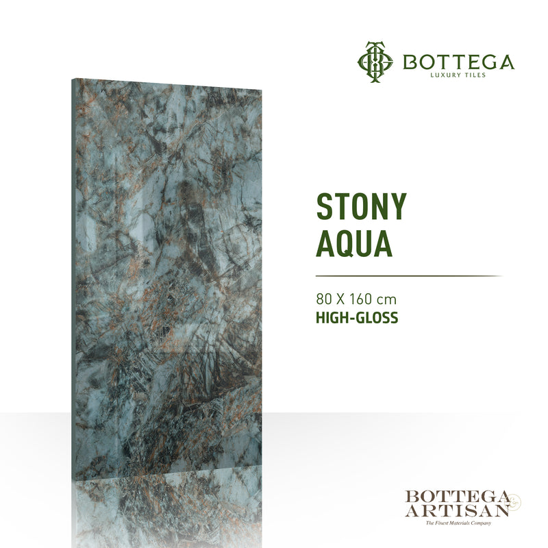 Bottega Stony Aqua High Gloss 80X160