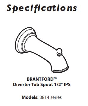 Diverter Spout MOEN Brantford Oil Rubbed Bronze 3814ORB