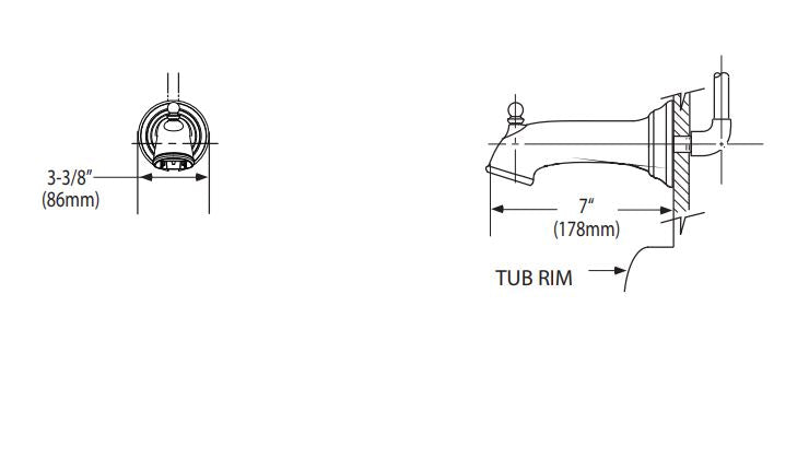 Diverter Spout MOEN Brantford Oil Rubbed Bronze 3814ORB