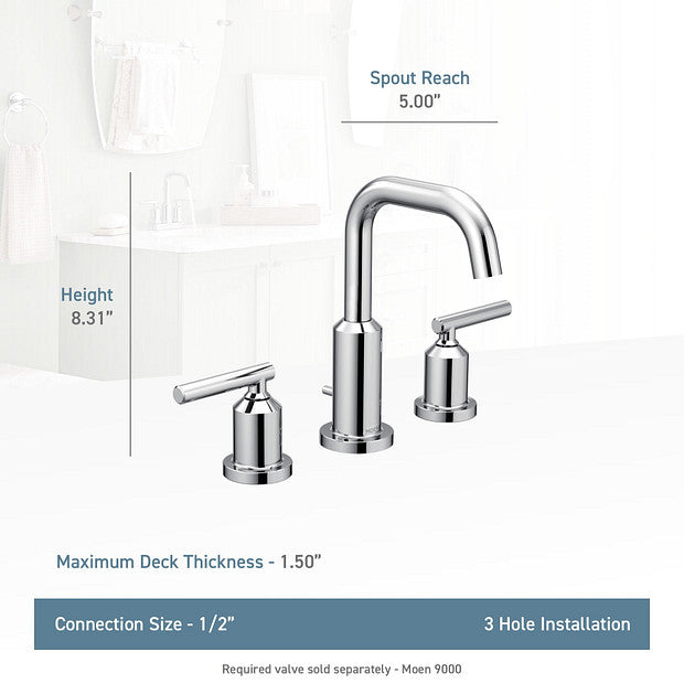 Bathroom Faucet MOEN Gibson Two Handle Faucet Brushed Nickel T6142BN