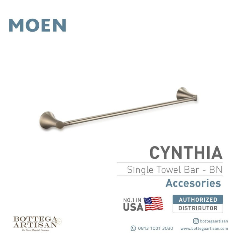 Cynthia Single Towel Bar Brushed Nickel ACC1703BN