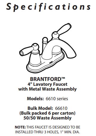 Bathroom Faucet MOEN Brantford Oil Rubbed Bronze Two-Handle High Arc 6610ORB