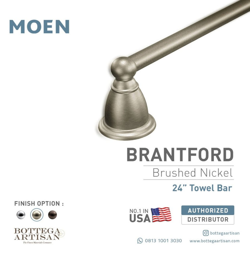 Bath Accessories MOEN Brantford 24" Towel Bar Brushed Nickel