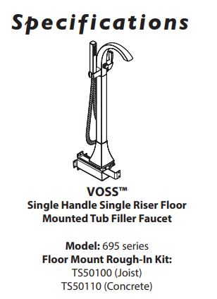 One-Handle Tub Filler Including Handheld Shower MOEN Voss Brushed Gold 695BG