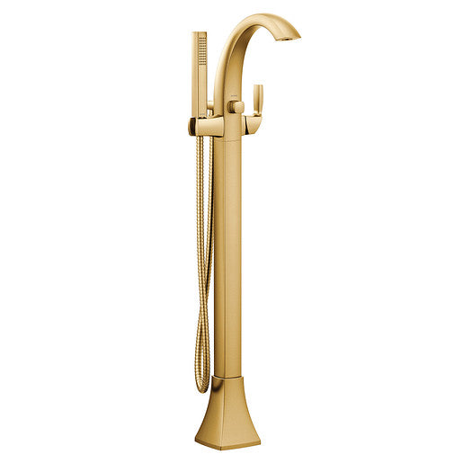 One-Handle Tub Filler Including Handheld Shower MOEN Voss Brushed Gold 695BG