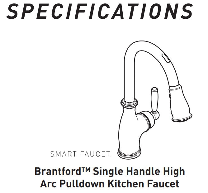 Brantford Smart Kitchen Faucet Chrome One-Handle High Arc Pulldown 7185EVC