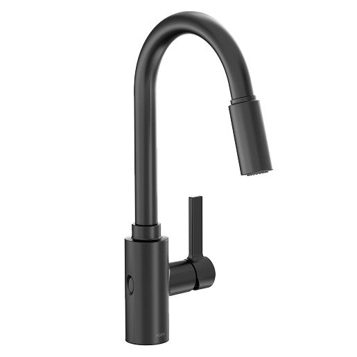 Kitchen Faucet MOEN Genta LX Matte Black One-Handle High Arc Pulldown 7882EWBL