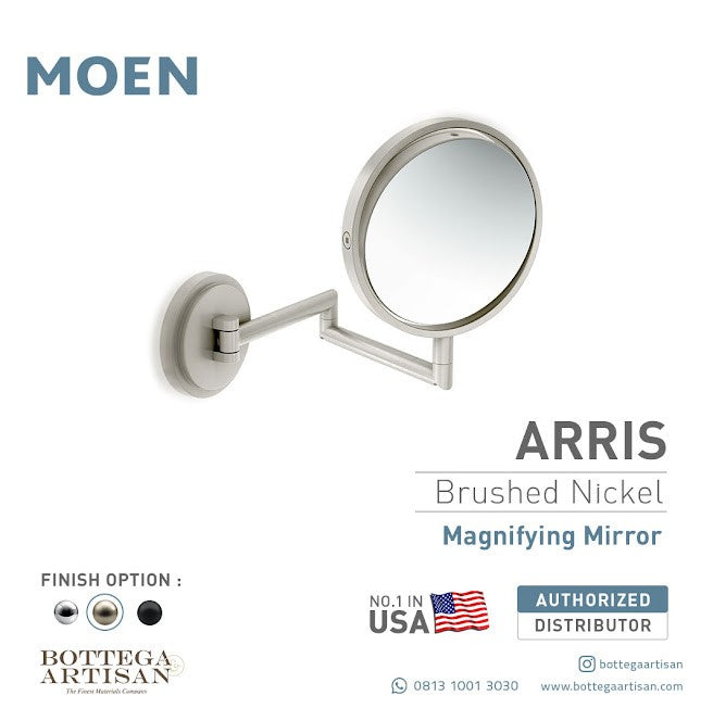 Bath Accessories MOEN Arris Magnifying Mirror Brushed Nickel