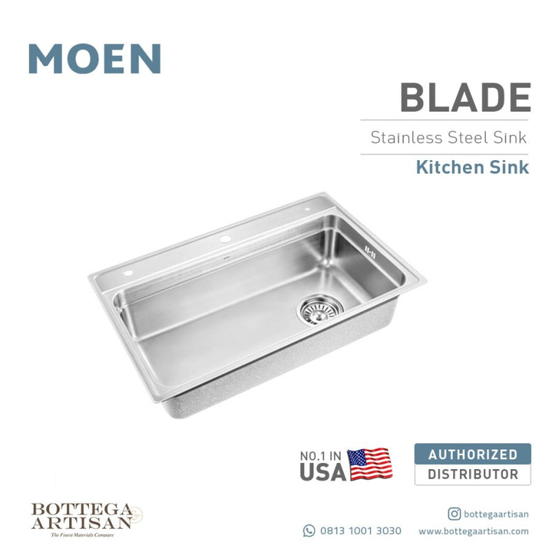 Baden Single Bowl Stainless Steel Undermount Or Drop In Sink SK28704SL