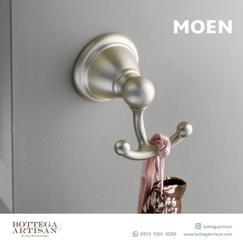 Bath Accessories MOEN Brantford Double Robe Hook Brushed Nickel