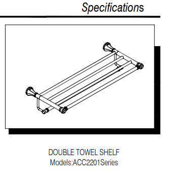 Moen ACC2201BN double towel shelf(BN)