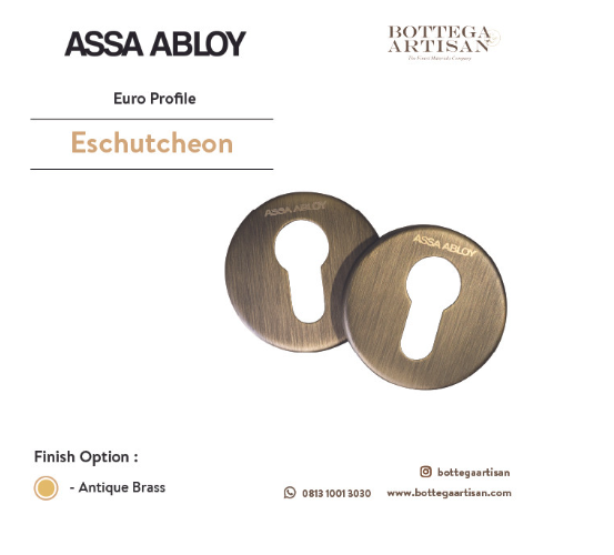 Assa Abloy AEP-010-AB Euro Profile Cylinder Escutcheons Antique Brass