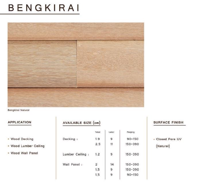 Bottega Wood Wallpanel Bengkirai Jumbo Panjang