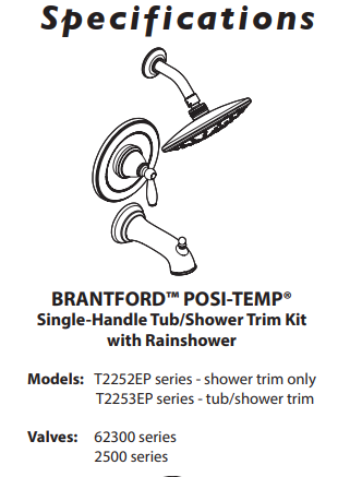 Brantford Oil Rubbed MOEN Bronze Posi-Temp® Eco-Performance T2253EPORB