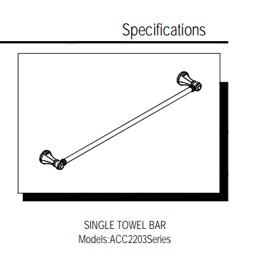 Essen Chrome 650mm Towel Bar ACC2203