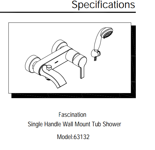 MOEN Fascination Chrome TubShower 63132H