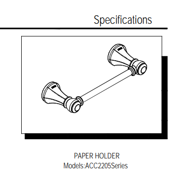 Moen ACC2205ORB paper holder ORB