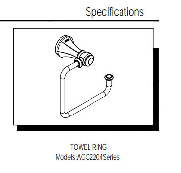 Moen ACC2204ORB towel ring ORB