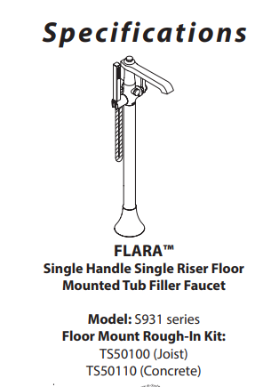 MOEN Flara Brushed Gold One-Handle Tub Filler Includes Hand Shower S931BG