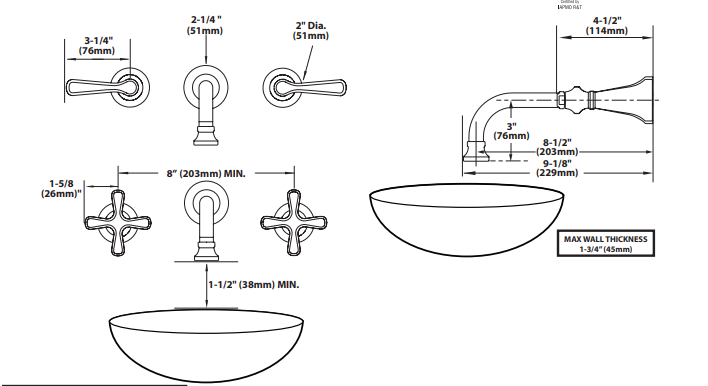 Bathroom Faucet MOEN Colinet Wallmount Faucet Matte Black TS44104BL